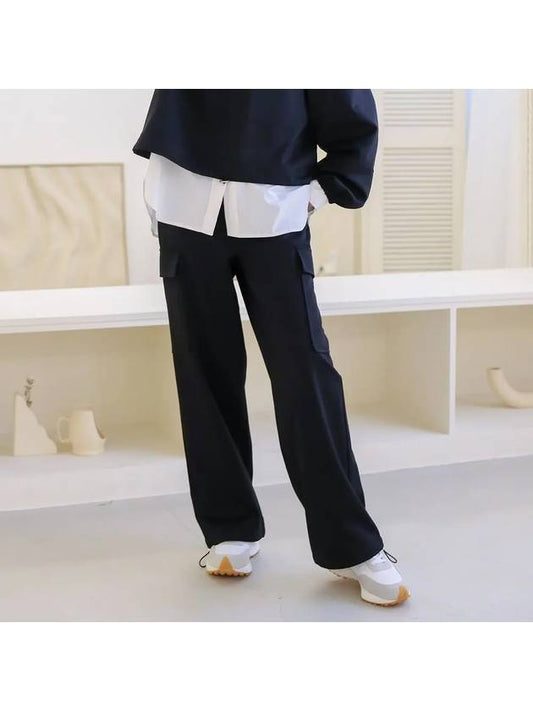 Soft pocket banding wide pants - KELLY DONAHUE - BALAAN 1