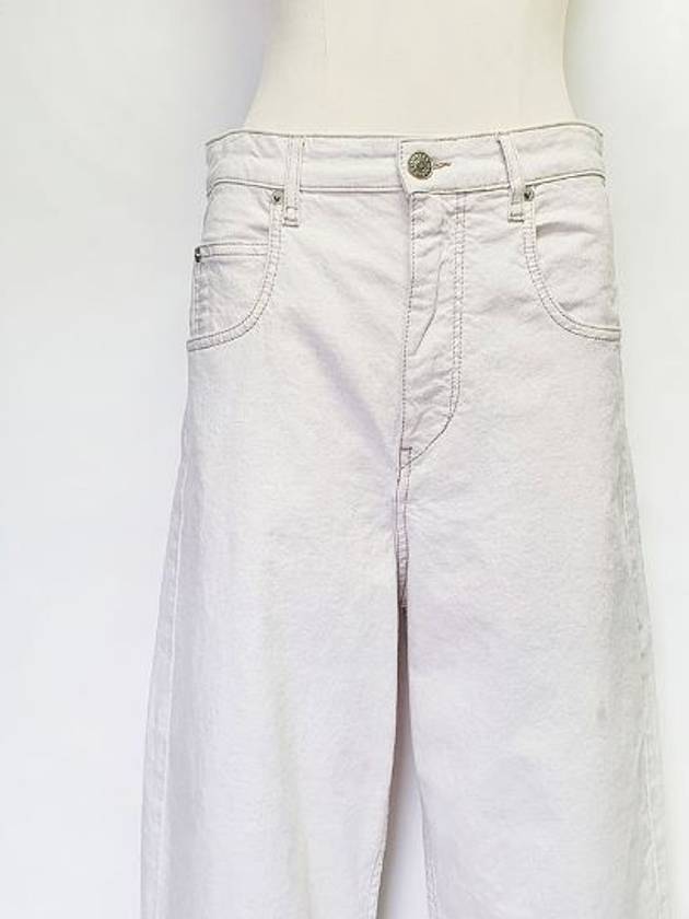 Women's Oatmeal Straight Pants - ISABEL MARANT - BALAAN 3