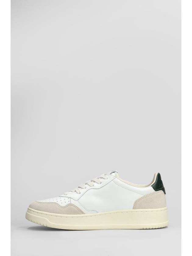 Medalist Leather Suede Green Tab Low Top Sneakers White - AUTRY - BALAAN 4