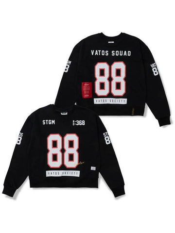 88 Football Oversized Crewneck Black - STIGMA - BALAAN 1