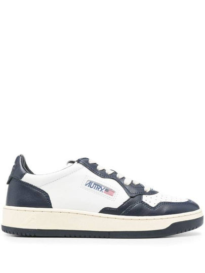 Medalist Goatskin Low Top Sneakers White Navy - AUTRY - BALAAN 2