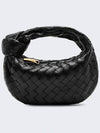 Jodie Intrecciato Small Tote Bag Black - BOTTEGA VENETA - BALAAN 3