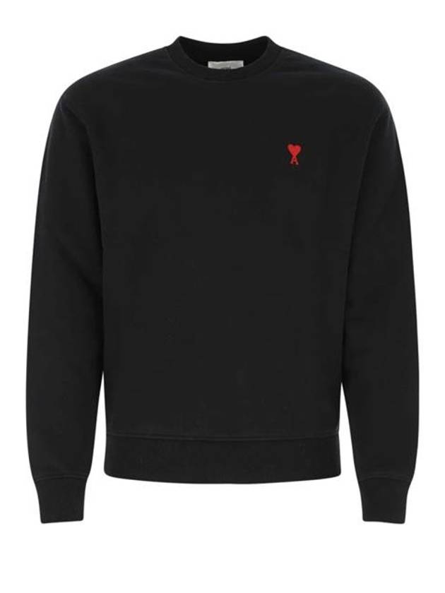 Small Heart Logo Sweatshirt Black - AMI - BALAAN 2