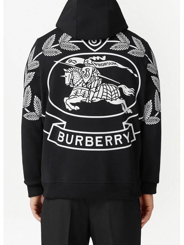 EKD Print Cotton Blend Hoodie Black - BURBERRY - BALAAN 2