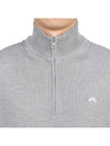 Kian Half Zip-Up Knit Top Melange Grey - J.LINDEBERG - BALAAN 7