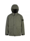 Logo Patch Hooded Jacket Olive - STONE ISLAND - BALAAN 2