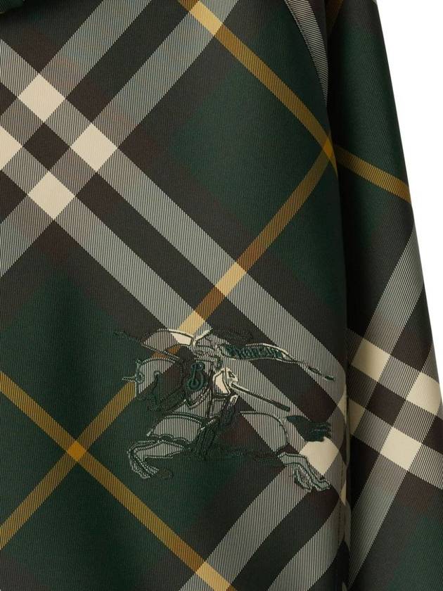 Check Pattern Zip-Up Hoodie Green - BURBERRY - BALAAN 4