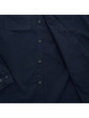 Men's Gabardine Long Sleeve Shirt Navy - CP COMPANY - BALAAN.