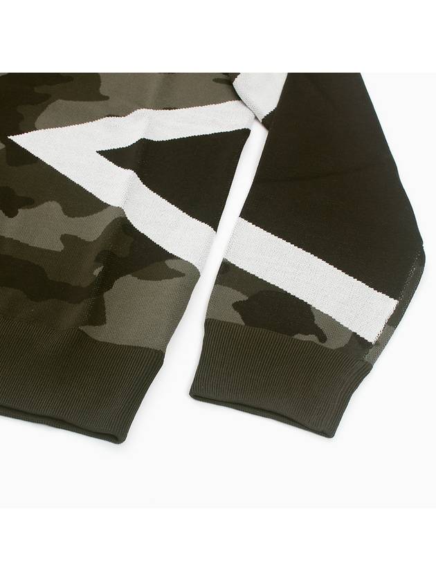 geometric camo pattern knit top khaki - NEIL BARRETT - BALAAN 4