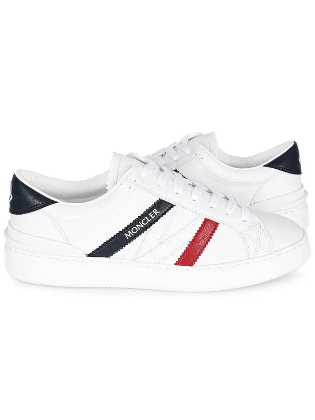 Men's Monaco M Leather Low Top Sneakers White - MONCLER - BALAAN 3