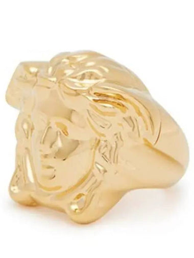 Medusa Head Sculpture Large Gold Tone Metal Ring DG55404 DMT1 D00O - VERSACE - BALAAN 1