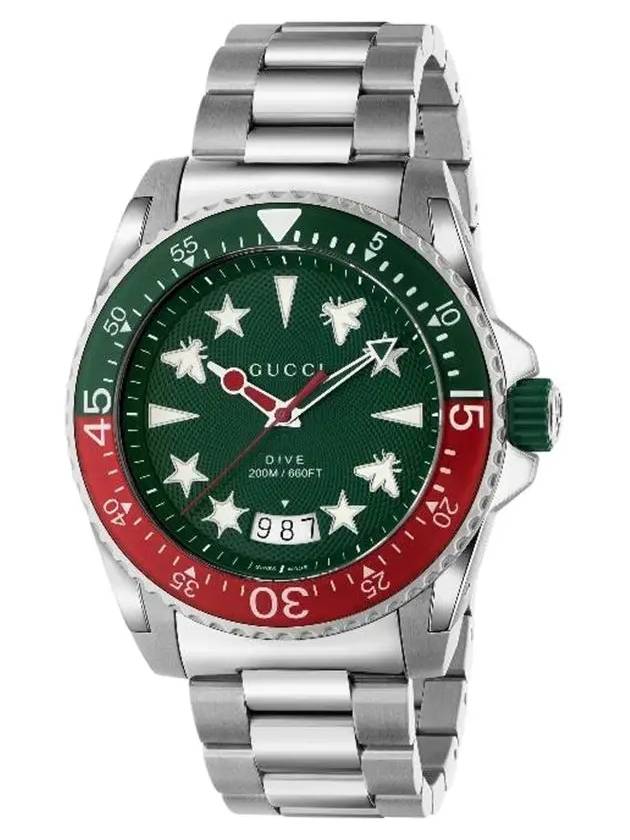 Men's Dive Metal Watch Green YA136222 - GUCCI - BALAAN 6