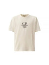 20/1 Jersey Boxy Logo Short Sleeve T-Shirt White - CP COMPANY - BALAAN 2