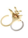 Maison Margiela Gold Silver Bird Double Ring - MAISON MARGIELA - BALAAN 4