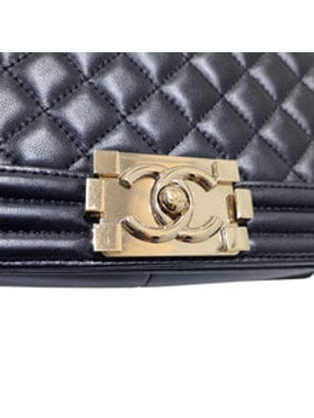 Women s A67086 Black Lambskin Boy Medium Gold Chain Shoulder Bag - CHANEL - BALAAN 8