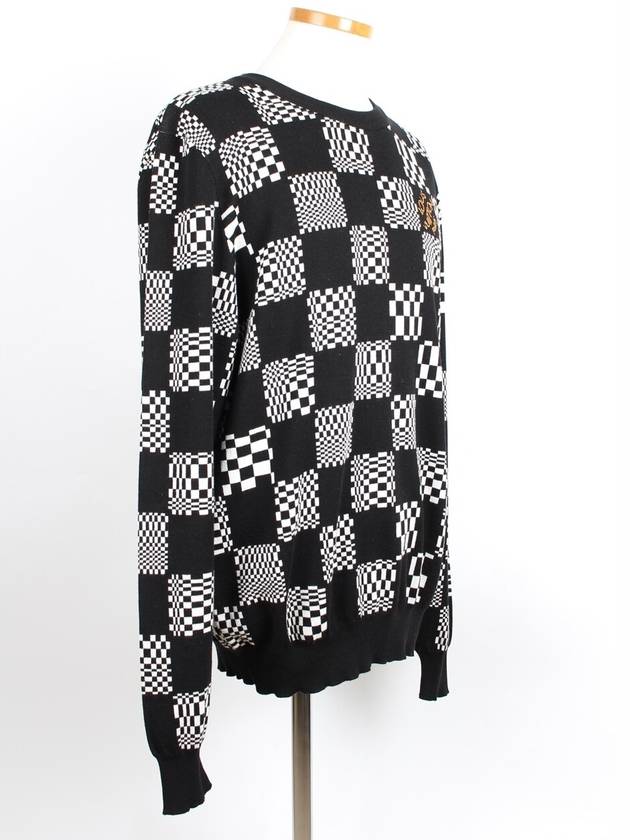 Distorted Damier crew neck knit XL - LOUIS VUITTON - BALAAN 6