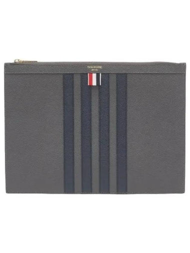 medium clutch bag gray - THOM BROWNE - BALAAN 1