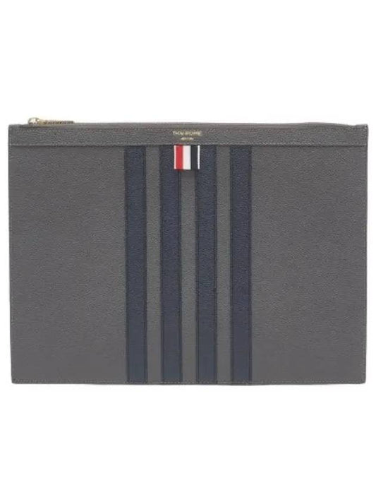 Medium Clutch Bag Gray - THOM BROWNE - BALAAN 1