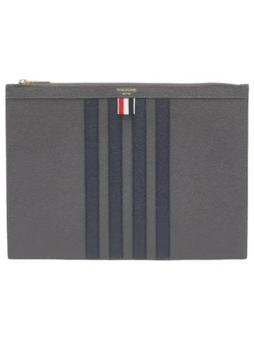 Medium Clutch Bag Gray - THOM BROWNE - BALAAN 1