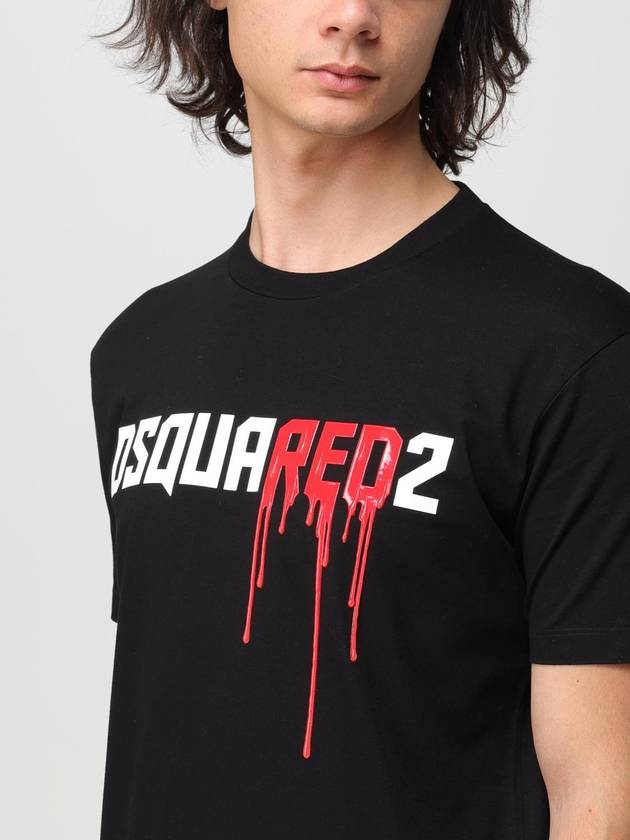 T-shirt di cotone con logo Red Dsquared2 - DSQUARED2 - BALAAN 4