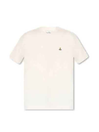 ORB Logo Cotton Short Sleeve T-Shirt Beige - VIVIENNE WESTWOOD - BALAAN 2