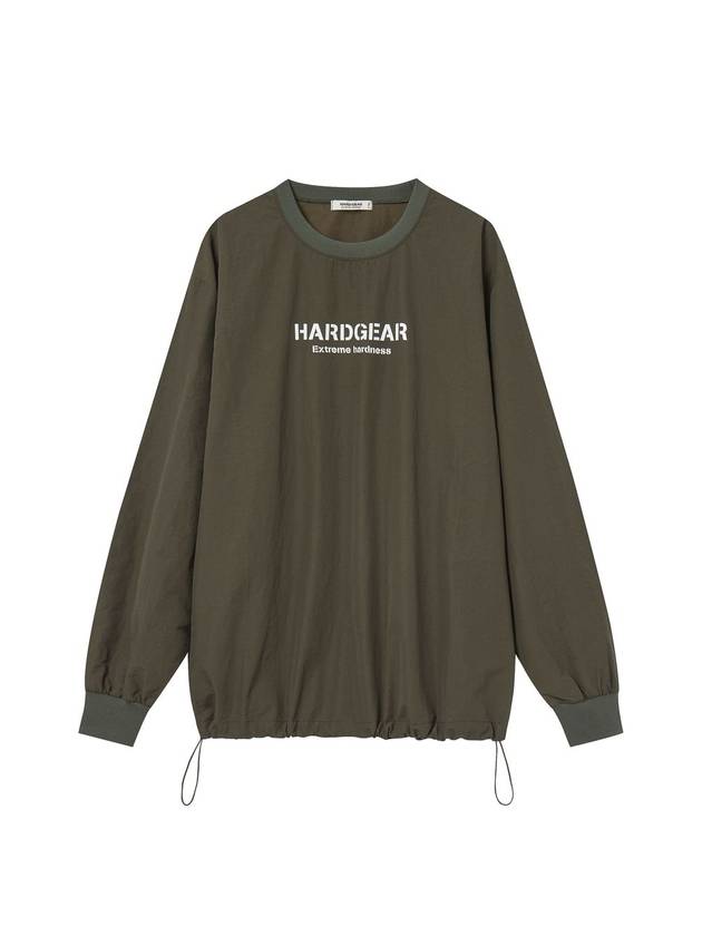 Logo Print Nylon Long Sleeve T Shirt Olive - HARDGEAR APPAREL - BALAAN 1