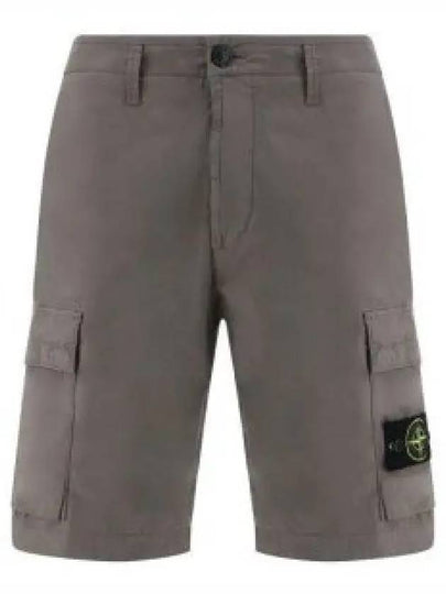 Light Stretch Cotton Bermuda Shorts Dove Grey - STONE ISLAND - BALAAN 2