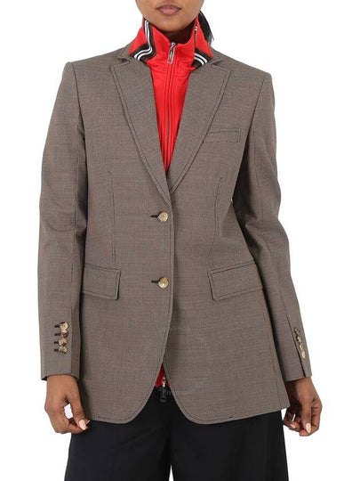 Wool Cotton Jacket Brown - BURBERRY - BALAAN 2