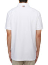 RWB Stripe Polo Shirt White - THOM BROWNE - BALAAN 4