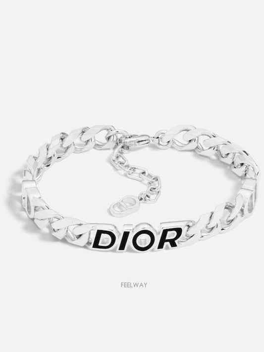 Italic Chain Link Bracelet Silver - DIOR - BALAAN 2