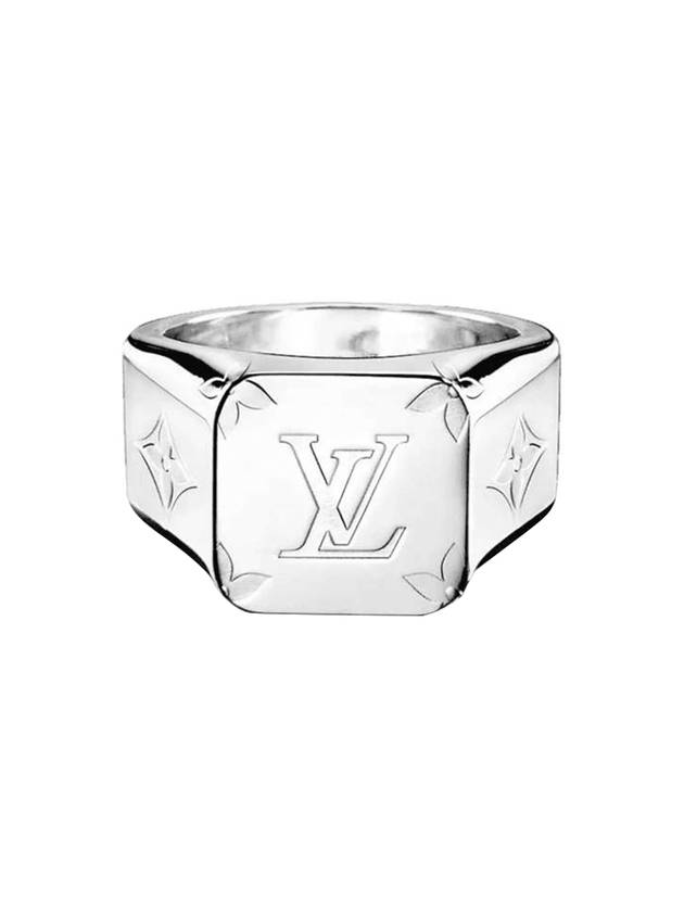 Monogram Signet Ring Silver - LOUIS VUITTON - BALAAN 1