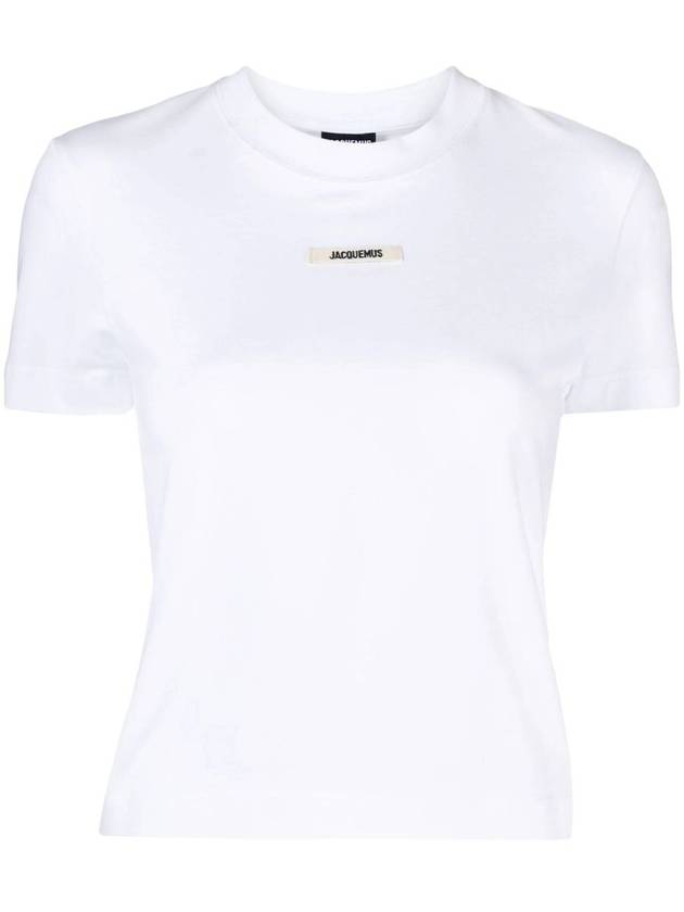 Le Gros Grain Short Sleeve T-Shirt White - JACQUEMUS - BALAAN 2