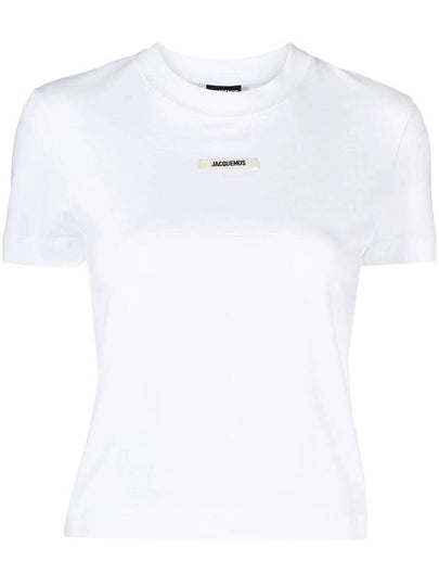 Le Gros Grain Short Sleeve T-Shirt White - JACQUEMUS - BALAAN 2