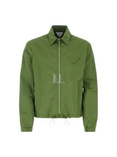 Triangle Pocket Nylon Zip Up Jacket Green - BOTTEGA VENETA - BALAAN 2