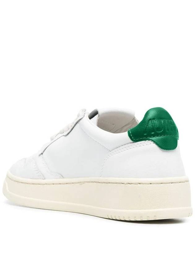 Medalist Green Tab Leather Low Top Sneakers White - AUTRY - BALAAN 4