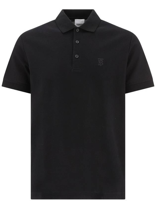 Men s Monogram Logo Polo Short Sleeve PK Shirt Black - BURBERRY - BALAAN 1