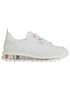 Women Vitello Calf Tech Runner Clear Sole Low Top Sneakers White - THOM BROWNE - BALAAN 2