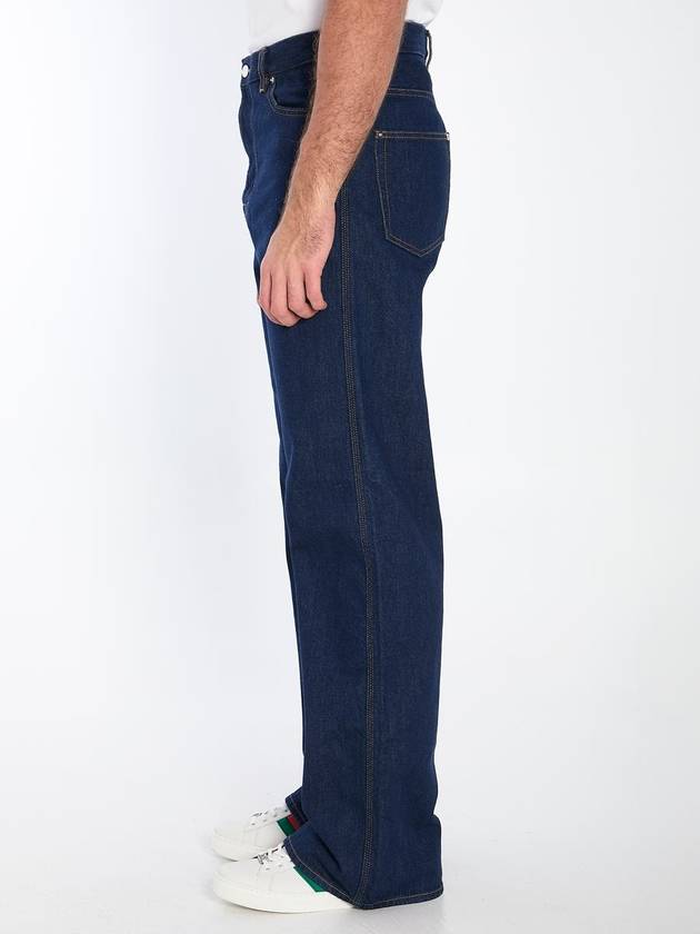 Wide-Leg Jeans With Embroidery - GUCCI - BALAAN 3