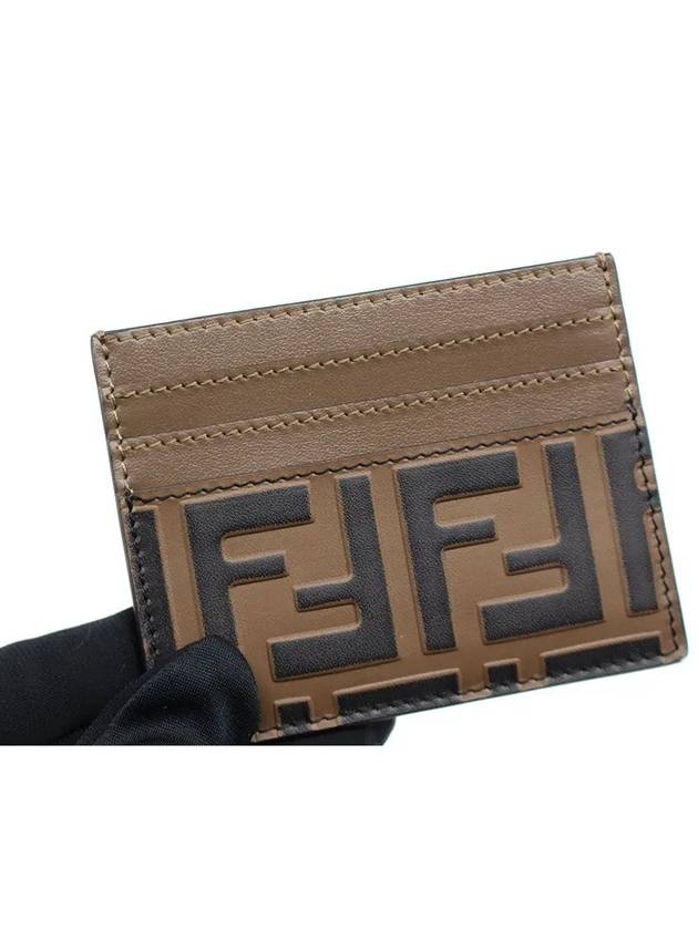 FF Logo Pattern Card Wallet Brown - FENDI - BALAAN 5