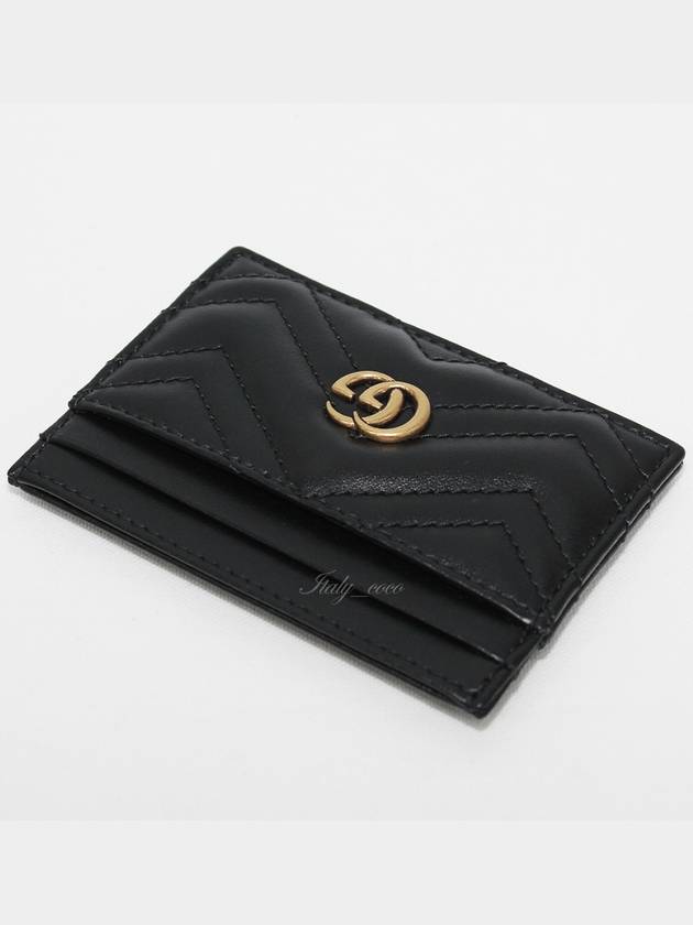 GG Marmont Matelasse 2 Tier Card Wallet Black - GUCCI - BALAAN 5