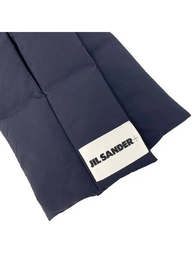 Logo Quilting Padding Down Muffler Navy - JIL SANDER - BALAAN 5