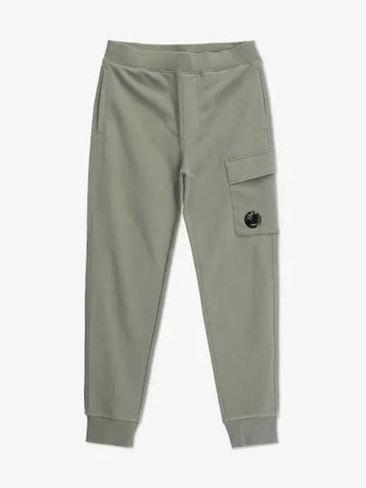 Men's Diagonal Raised Fleece Track Pants Green - CP COMPANY - BALAAN 2