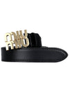 Logo Buckle Leather Belt Black - MIU MIU - BALAAN 3