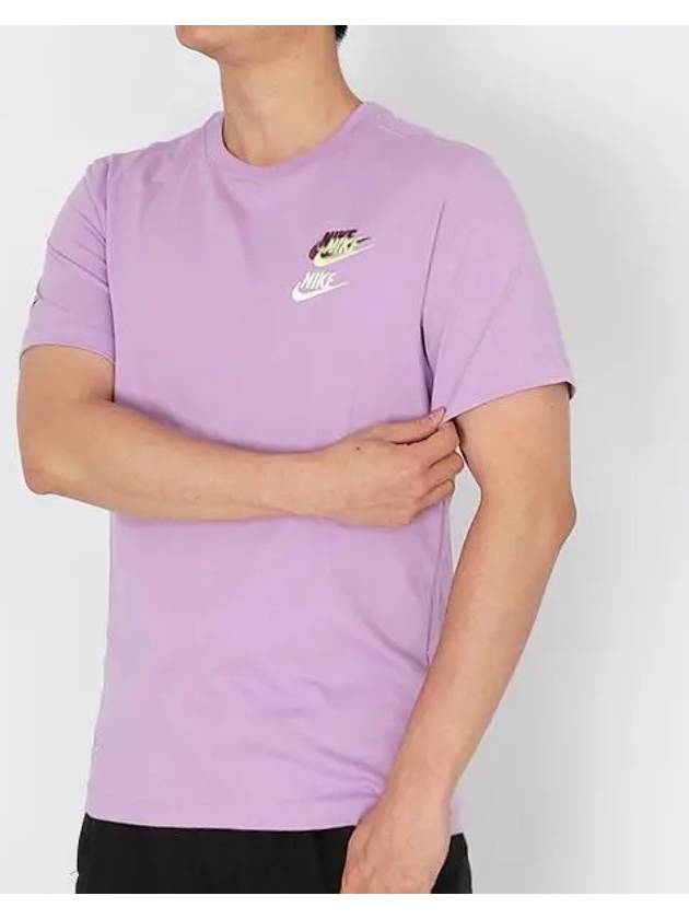 Club Essentials Short Sleeve T-Shirt Lilac - NIKE - BALAAN 2