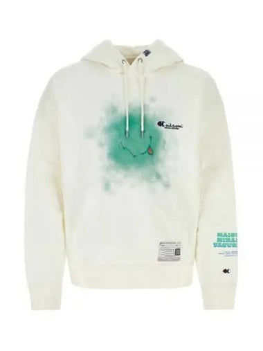 A10HD721 white graphic print hoodie - MIHARA YASUHIRO - BALAAN 1