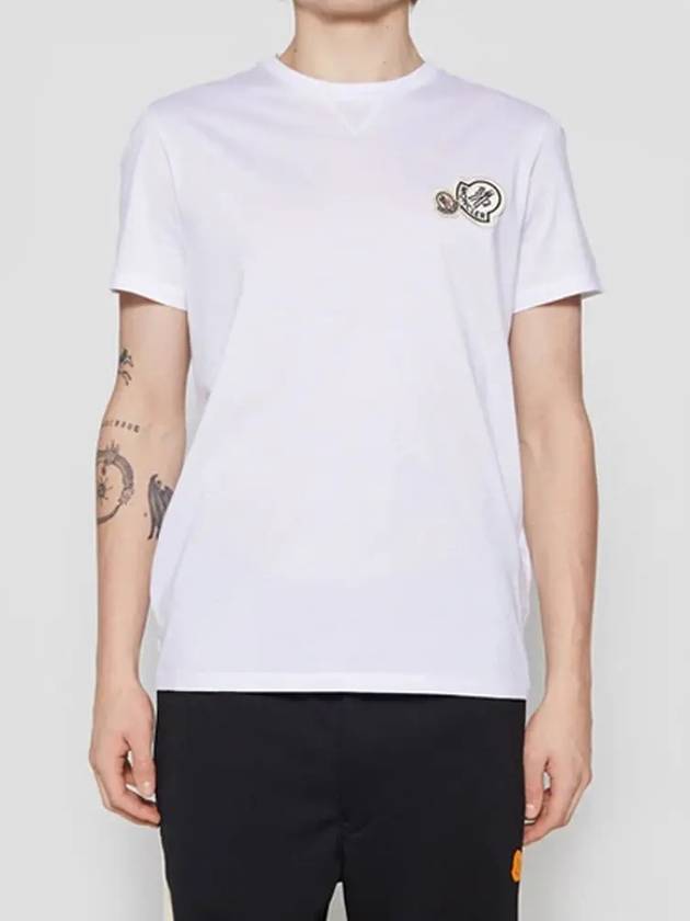 Double logo short sleeve t shirt white - MONCLER - BALAAN 3