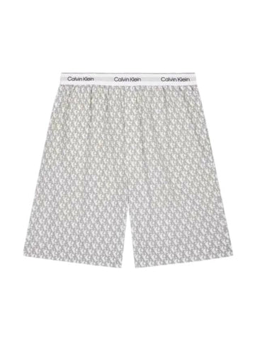 Cotton Poplin Sleep Shorts Grey - CALVIN KLEIN - BALAAN 1