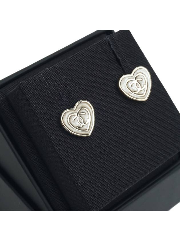 Chanel CC logo heart earrings full set - HERMES - BALAAN 3