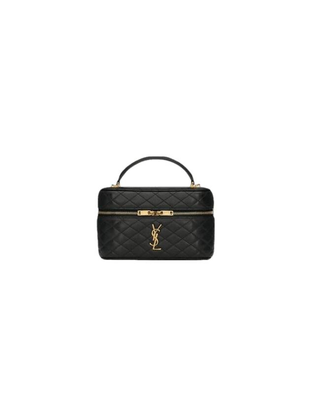 Gabi Mini Vanity Lambskin Tote Bag Black - SAINT LAURENT - BALAAN 1