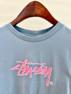 Women's Shadow Stock Slim Short Sleeve T-Shirt Steel Blue - STUSSY - BALAAN 4